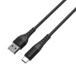 Lemontti Cablu Bending Aluminum USB-A la Type-C, Fast Charge, 1.5m, Negru - imagine 2