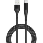 Lemontti Cablu Bending Aluminum USB-A la Type-C, Fast Charge, 1.5m, Negru - imagine 3