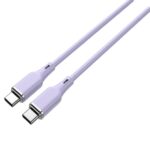 Lemontti Cablu Liquid Silicon Type-C la Type-C, Fast Charge, PD 60W, 1.2m, Mov - imagine 4