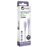 Lemontti Cablu Liquid Silicon Type-C la Type-C, Fast Charge, PD 60W, 1.2m, Mov - imagine 5