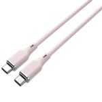 Lemontti Cablu Liquid SiliconType-C la Type-C, Fast Charge, 60W, 1.2m, Roz - imagine 4