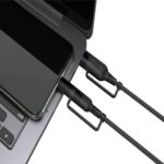 Lemontti Cablu Multi connector 4 in 1, USB-A & Type-C la Type-C & Lightning, PD 60W, 1.2m, Negru - imagine 7