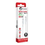 Lemontti Cablu Wind Fast Charge Type-C la Type-C, PD 65W, 0.5m, Alb - imagine 3