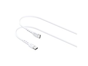 Lemontti Cablu Wind Fast Charge Type-C la Type-C, PD 65W, 0.5m, Alb