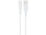 Lemontti Cablu Wind Fast Charge USB-A la Type-C, 1.2m, Alb