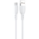 Lemontti Cablu Wind Fast Charge USB-A la Type-C, 1.2m, Alb - imagine 2
