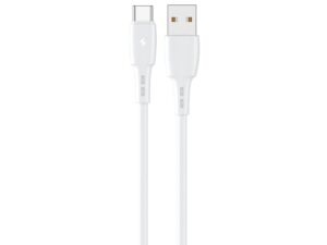Lemontti Cablu Wind Fast Charge USB-A la Type-C, 1.2m, Alb