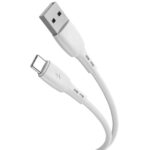 Lemontti Cablu Wind Fast Charge USB-A la Type-C, 1.2m, Alb - imagine 4