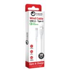 Lemontti Cablu Wind Fast Charge USB-A la Type-C, 1.2m, Alb - imagine 5