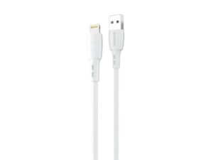 Lemontti Cablu Wind USB-A la tip Lightning, 0.5m, Alb