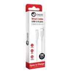 Lemontti Cablu Wind USB-A la tip Lightning, 1.2m, Alb - imagine 2