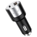 Lemontti Incarcator Auto Fast Charge 1 x port PD Type-C 20W + 1 x port USB-A QC 3.0 18W cu cablu Type-C la Type-C 20W, 1m, Negru/Argintiu - imagine 3