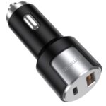 Lemontti Incarcator Auto Fast Charge 1 x port PD Type-C 20W + 1 x port USB-A QC 3.0 18W cu cablu Type-C la Type-C 20W, 1m, Negru/Argintiu - imagine 4