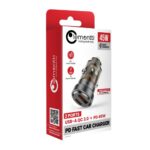 Lemontti Incarcator Auto Fast Charge 45W 2 porturi PD Type-C 45W + USB-A QC 3.0 Transparent / Negru - imagine 4