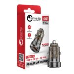 Lemontti Incarcator Auto Fast Charge 45W 2 porturi PD Type-C 45W + USB-A QC 3.0 Transparent / Negru - imagine 5