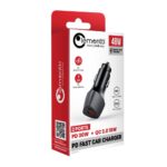 Lemontti Incarcator Auto Super Fast Charge 48W 2 porturi PD Type-C 30W + USB-A QC 3.0 Negru - imagine 7