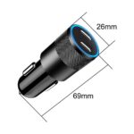 Lemontti Incarcator Auto Super Fast Charge 60W 2 porturi PD Type-C x 30W Negru - imagine 3