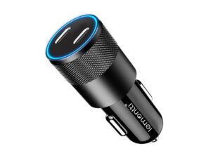 Lemontti Incarcator Auto Super Fast Charge 60W 2 porturi PD Type-C x 30W Negru