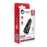 Lemontti Incarcator Auto Super Fast Charge 60W 2 porturi PD Type-C x 30W Negru - imagine 7