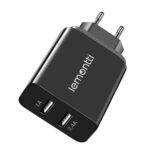 Lemontti Incarcator Retea 2.4A 2 porturi USB-A Negru - imagine 3