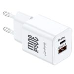 Lemontti Incarcator Retea GaN Dual Port 1x Type-C si 1x USB-A, 30W, EU Plug, Alb - imagine 3