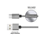 Lemontti Set Cabluri Bending Aluminum USB-A la Type-C 0.5m + 1m - imagine 4