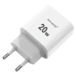 Lemontti Set Incarcator Retea Fast Charge 20W 1 x PD Type-C + 1 x USB-A Quick Charge 3.0 si cablu Type-C-Type-C 20W 1m Alb - imagine 3