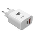 Lemontti Set Incarcator Retea Fast Charge 20W 1 x PD Type-C + 1 x USB-A Quick Charge 3.0 si cablu Type-C-Type-C 20W 1m Alb - imagine 5