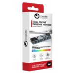 Lemontti Suport auto numar telefon parcare, 2 numere telefon schimbabile, aluminiu, cifre magnetice fluorescente, Negru - imagine 10