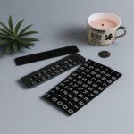 Lemontti Suport auto numar telefon parcare, 2 numere telefon schimbabile, aluminiu, cifre magnetice fluorescente, Negru - imagine 8