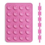 Lemontti Suport Silicon Duo cu ventuze pentru telefon Fuchsia - imagine 2