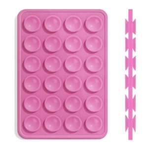 Lemontti Suport Silicon Duo cu ventuze pentru telefon Fuchsia