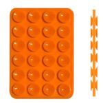 Lemontti Suport Silicon Duo cu ventuze pentru telefon Portocaliu - imagine 2