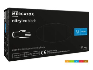 Mănuși nitril negre 100 buc/cutie