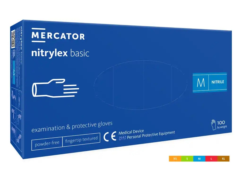 manusi-unica-folosinta-nitril-albastru-nepudrate-cutie-100-buc Mănuși de unică folosință din nitril albastru. Nepudrate. Cutie 100 buc. - imagine 1