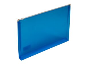 Mapă plastic A4 cu burduf și închidere cu fermoar diverse culori