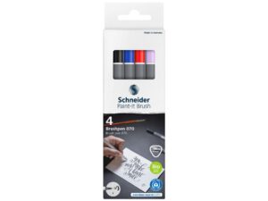 Marker cu vârf pensulă Paint-It 070 Schneider 4/set