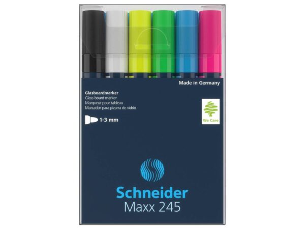 Marker pentru sticlă Schneider Maxx 245 6 buc/set