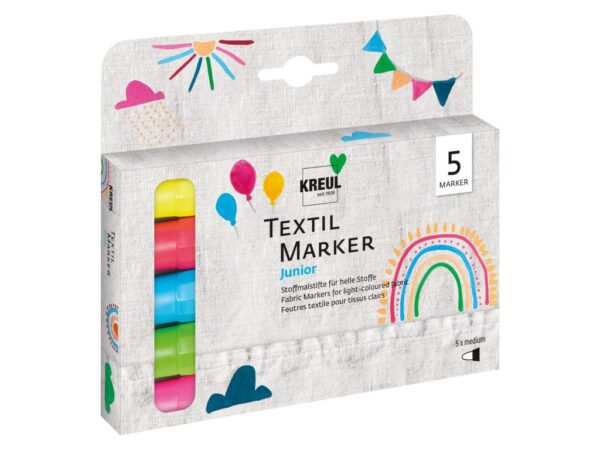 Marker pentru textile Junior Kreul, set 5 buc/set