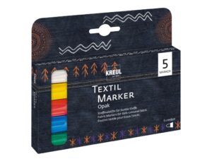 Marker pentru textile Opak Kreul vârf Mediu 5 buc/set