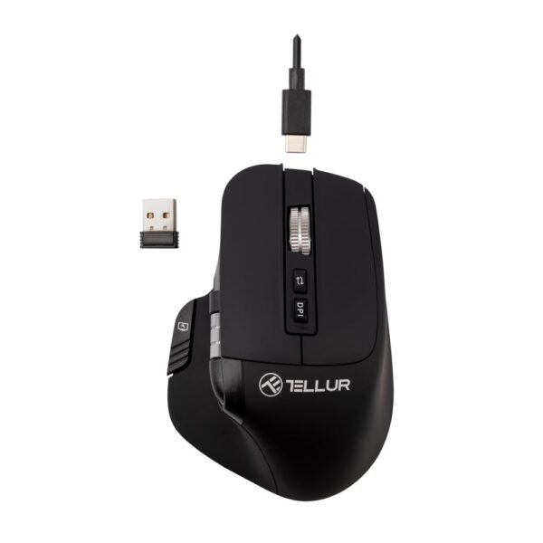 Mouse fără fir Tellur Shade, Bluetooth, Negru