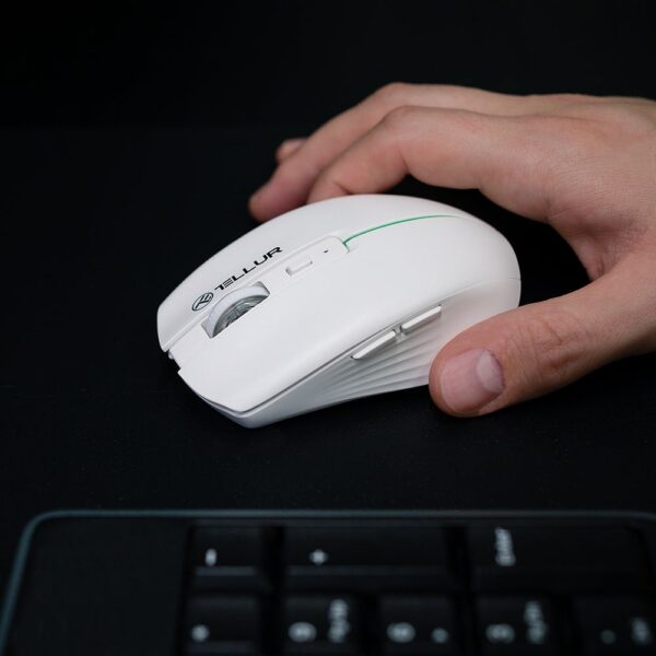 Mouse wireless Tellur, Silent Click, Alb