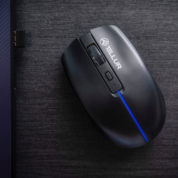 Mouse wireless Tellur, Silent Click, Negru