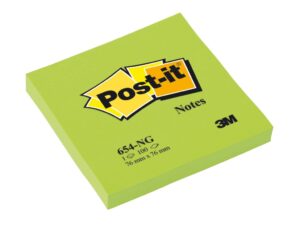 Notes adeziv neon, 76 x 76 mm, 100 file, Post-it