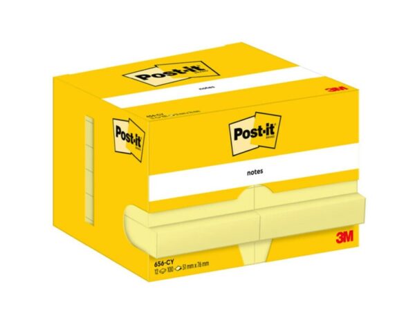 Notes adeziv 51 x 76 mm 100 file/buc Post-it 3M, 12 buc/pachet PEFC CH18/0914