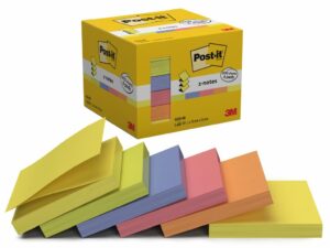 Notes adeziv 76 x 76 mm "Z" 100 file x 6 culori neon Post-it 100% PEFC, SGSCH-PEFC-COC-110078
