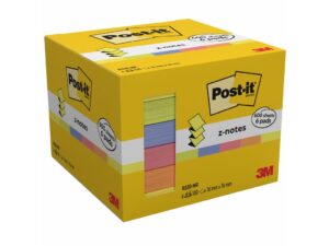 Notes adeziv 76 x 76 mm "Z" 100 file x 6 culori neon Post-it 100% PEFC, SGSCH-PEFC-COC-110078