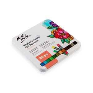 Pastel ulei în cutie metalică Mont Marte 24 buc/set