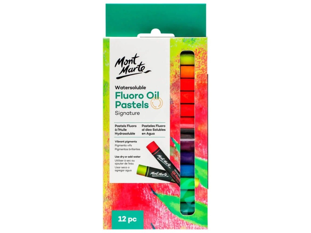 pastel-ulei-solubil-fluoro-mont-marte-12-buc-set Pastel ulei solubil fluoro Mont Marte 12 buc/set - imagine 1