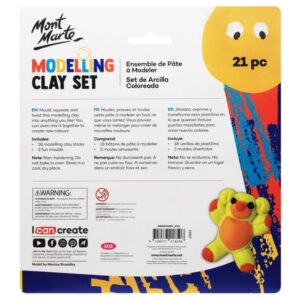 Plastilină Modeling Clay + mulaje Mont Marte 21 piese